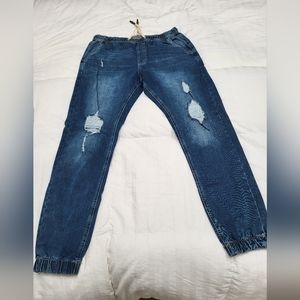 Denim Cuff Jogger pants